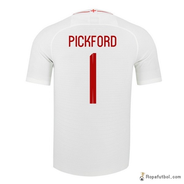 Camiseta Inglaterra Replica Primera Ropa Pickford 2018 Blanco